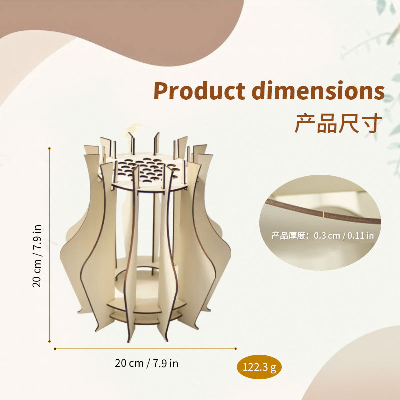 Jarrón de madera tipo rompecab - Florist Supply Vases reseña y precio