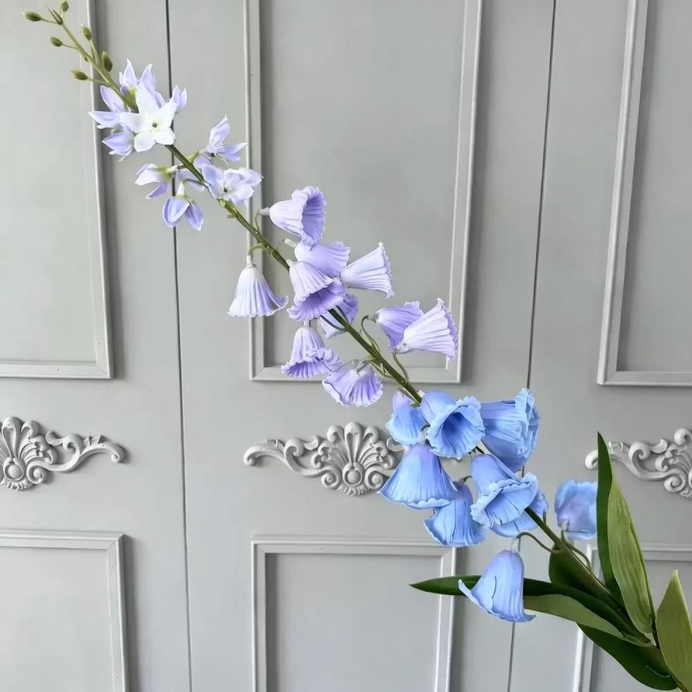 Flor artificial de seda azul,  - Florist Flower Supply reseña y precio