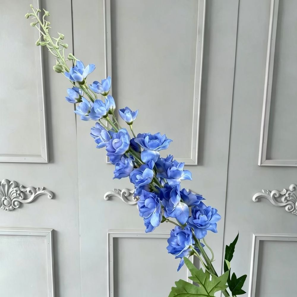 Flor artificial de seda azul,  - Florist Flower Supply reseña y precio